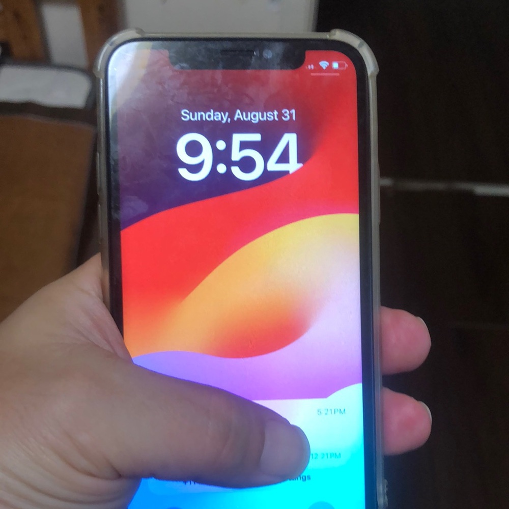 Apple iPhone with Clear Protective Case